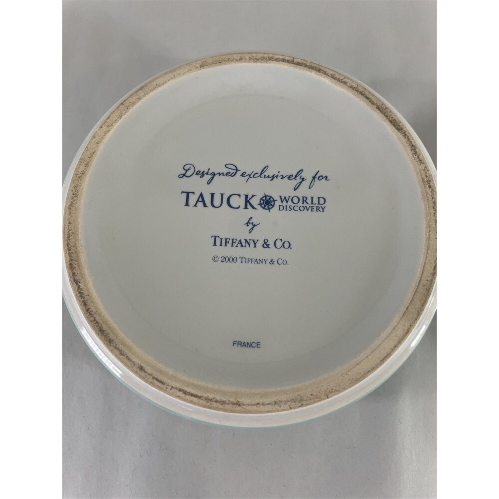 Tiffany & Co Tauck World Discovery Porcelain Trinket Dresser Box - Picture 3 of 3